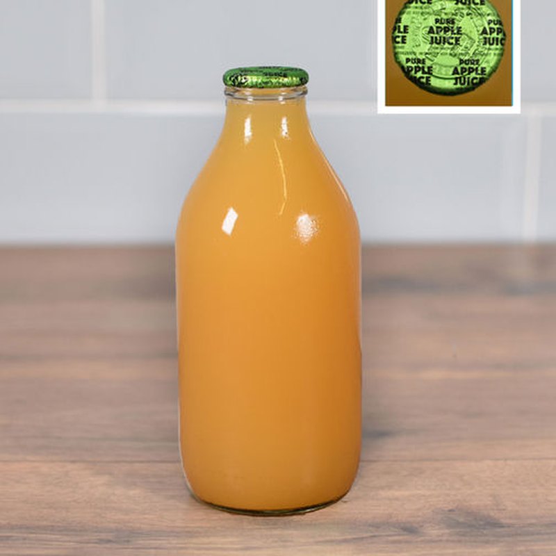 Apple juice, 1-pint glass bottle