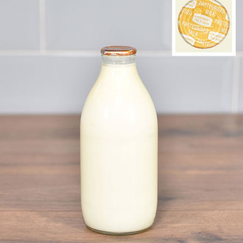 Cotteswold Channel Island gold top milk, 1-pint glass bottle