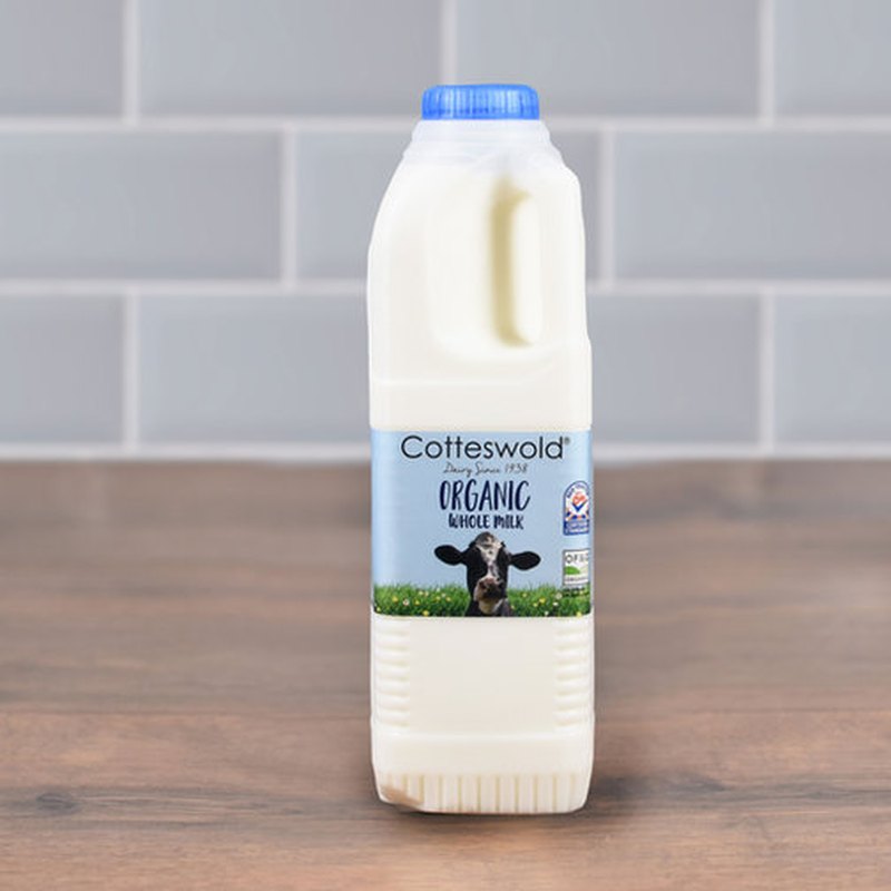 Cotteswold Dairy organic whole milk, 1 litre bottle