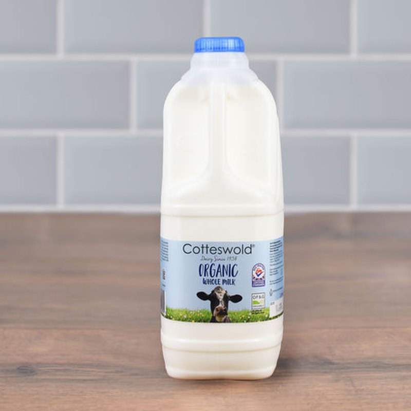 Cotteswold organic whole milk, 2-litre poly