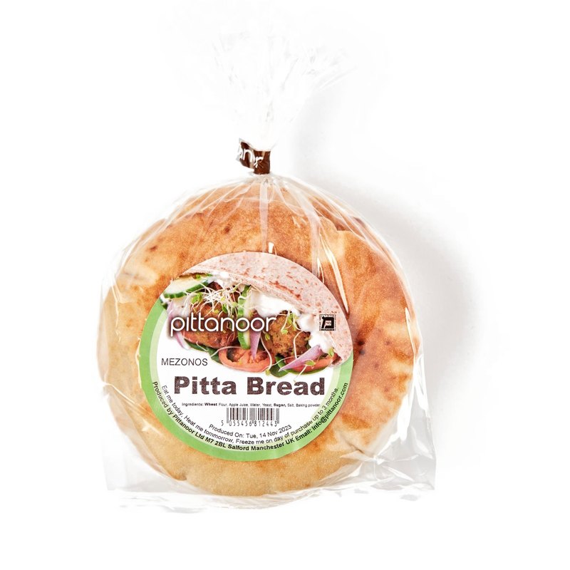 Pittanoor original white pitta bread, mezonos