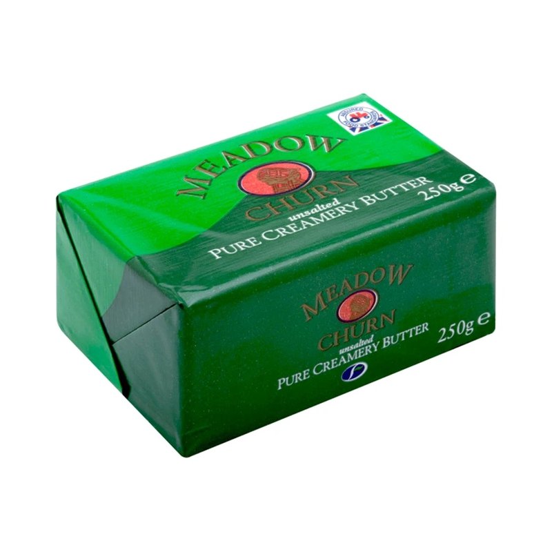 Meadow Churn unsalted pure creamery butter, 250g block